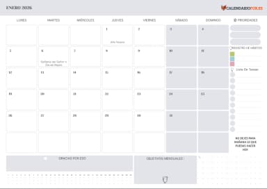 Jähreskalender 2026