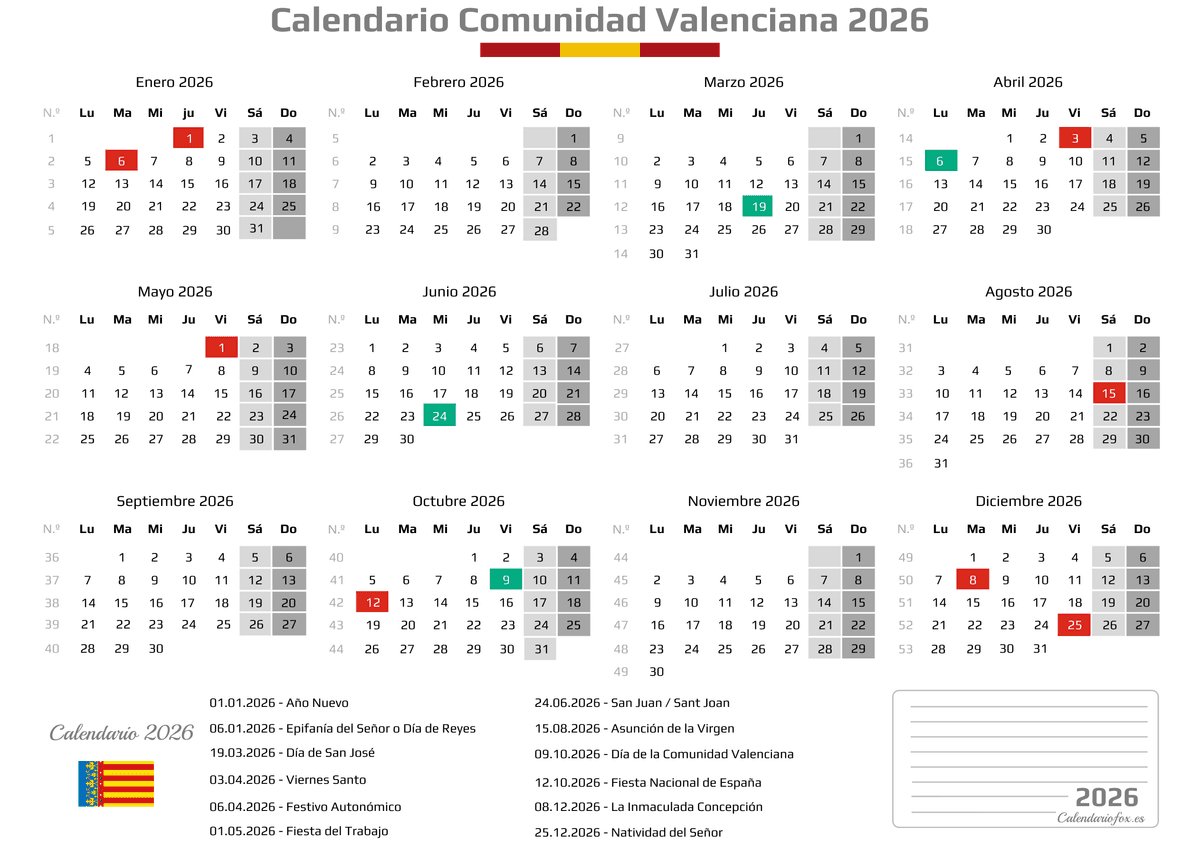 Calendario Laboral Cantabria 2026