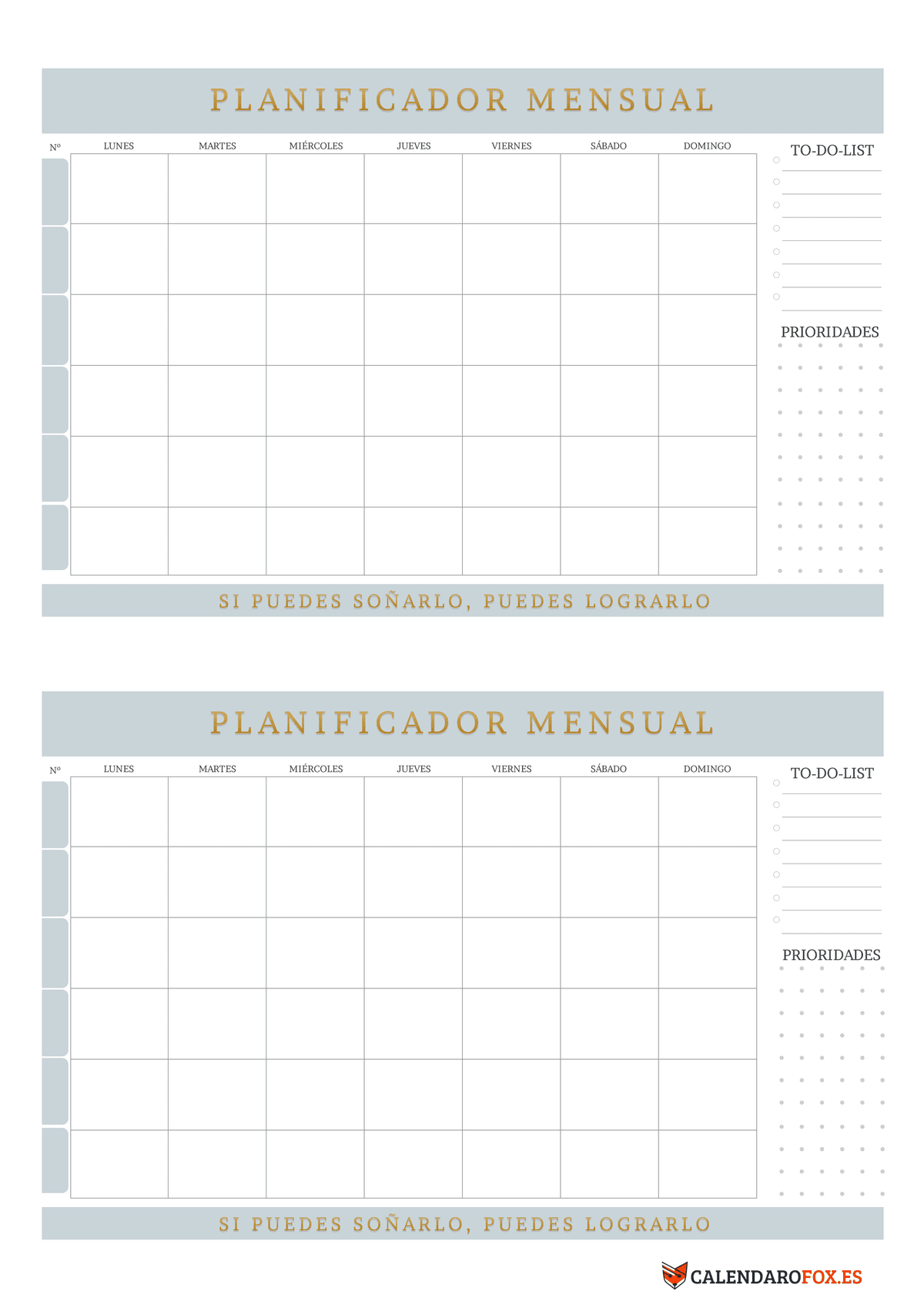 Planificador de 2 meses color salvia