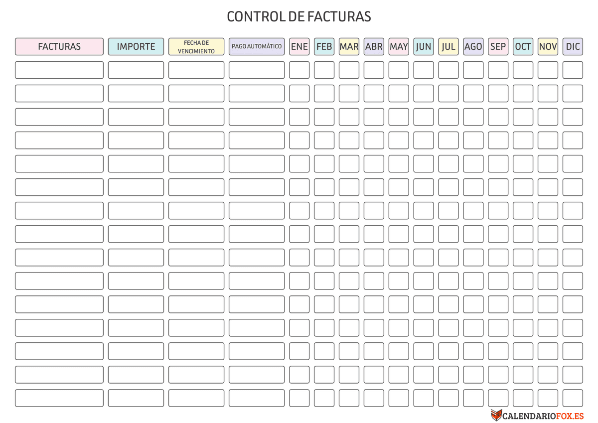 Planificador Mensual Budget 1
