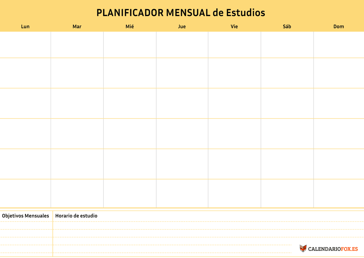 Planificador Mensual Estudios 1