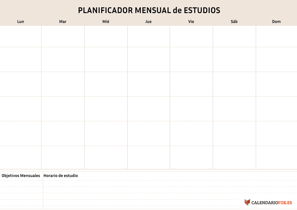 Planificador Mensual Estudios 3