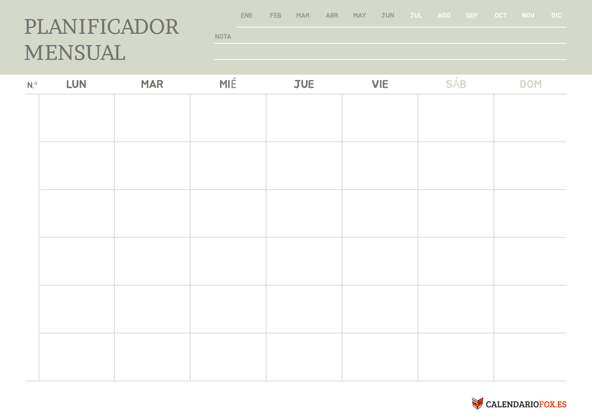 Planificador Mensual minimalist 4