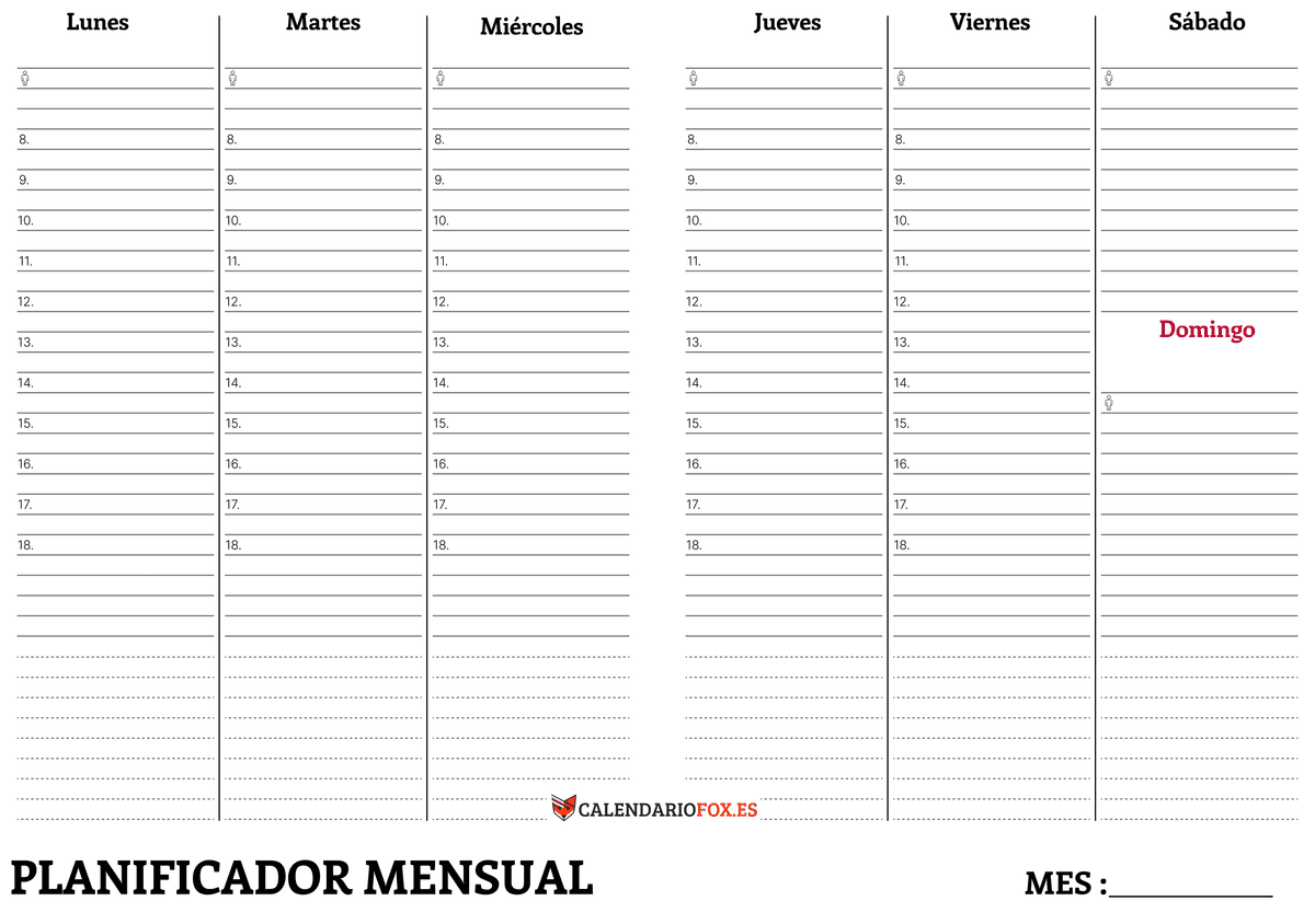 Planificador Semanal Blanco y Negro 1