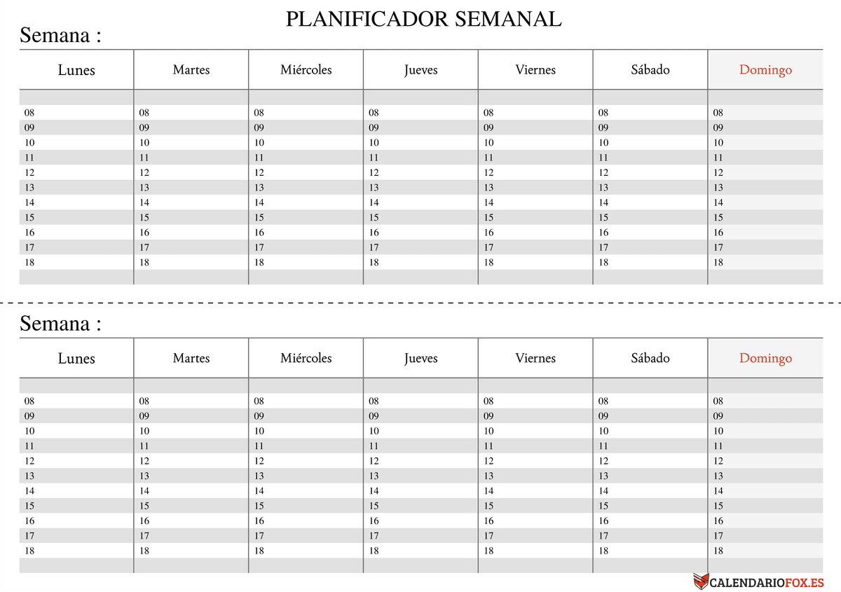 Planificador Semanal Minimalista 3