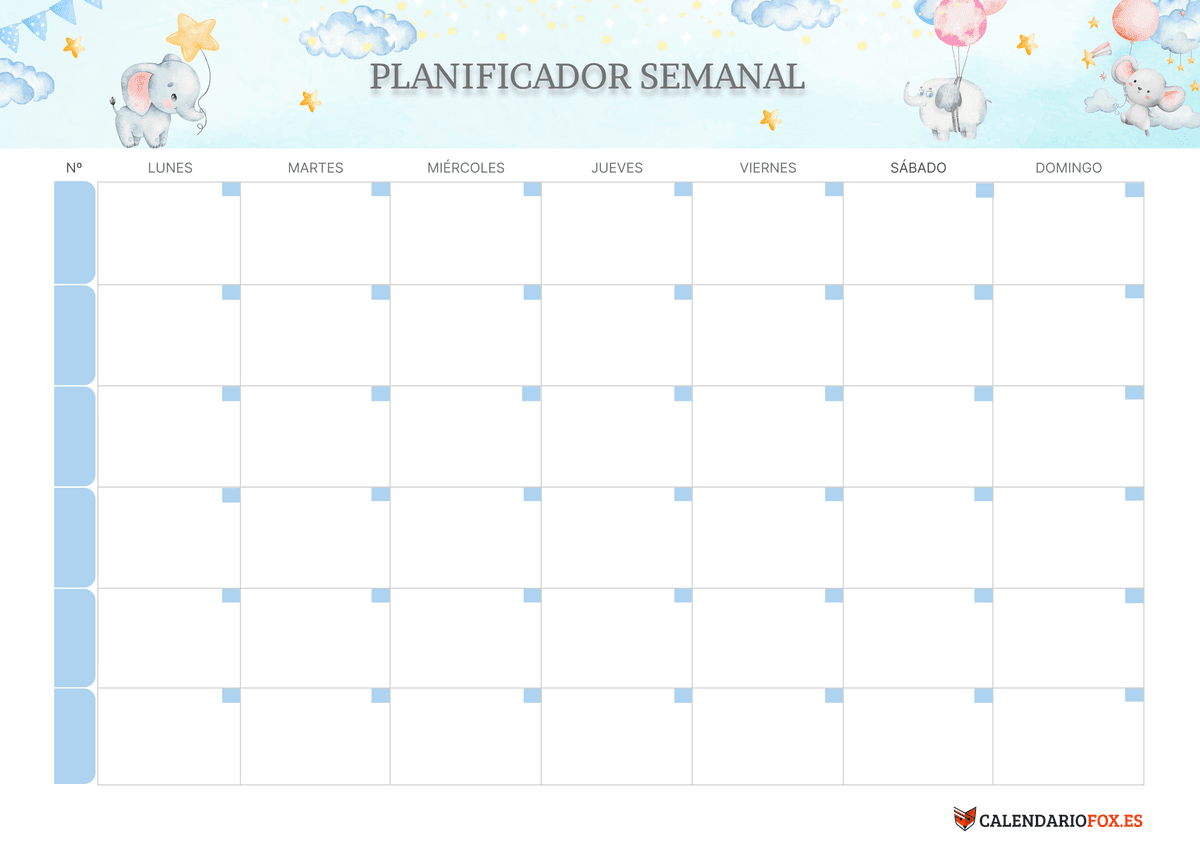 Planificador Semanal para Niños 1