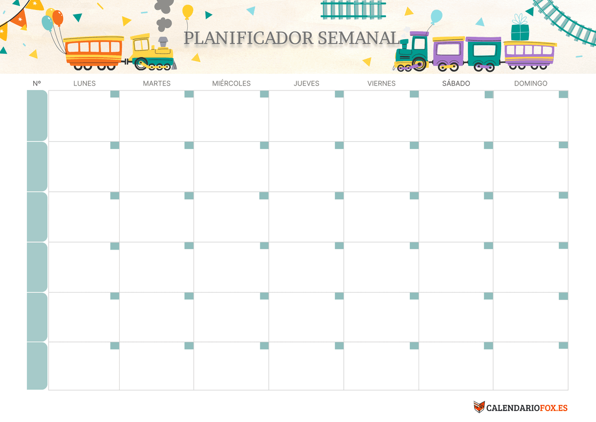 Planificador Semanal para Niños 4